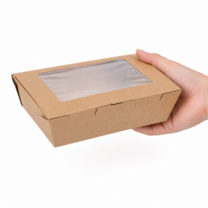 Fiesta Compostable Salad Boxes with PLA Windows 700ml (Pack of 200)