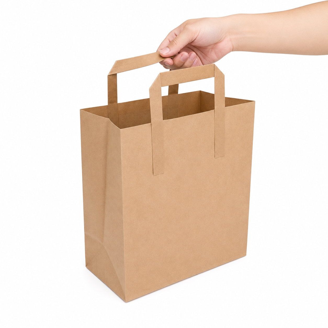 Fiesta Compostable Recycled Brown Paper Carrier Bags (Pack of 250)